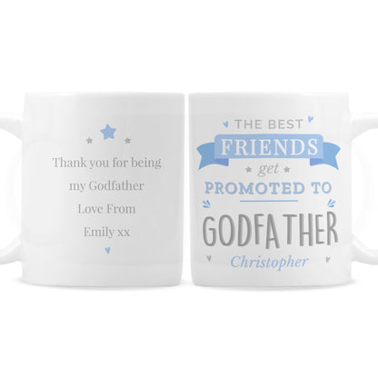 Personalised Blue Promoted to Mug - Personalise It!