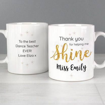 Personalised Shine Teacher Mug - Personalise It!