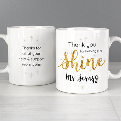 Personalised Shine Teacher Mug - Personalise It!
