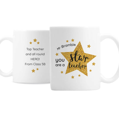 Personalised Star Teacher's Mug - Personalise It!