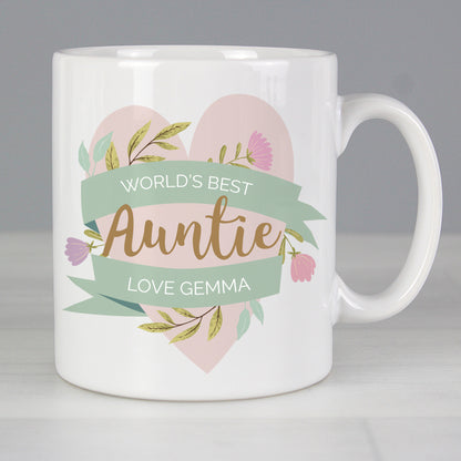Personalised Floral Heart Mothers Day Mug - Personalise It!