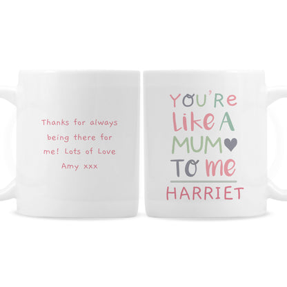 Personalised 'You're Like a Mum to Me' Mug - Personalise It!