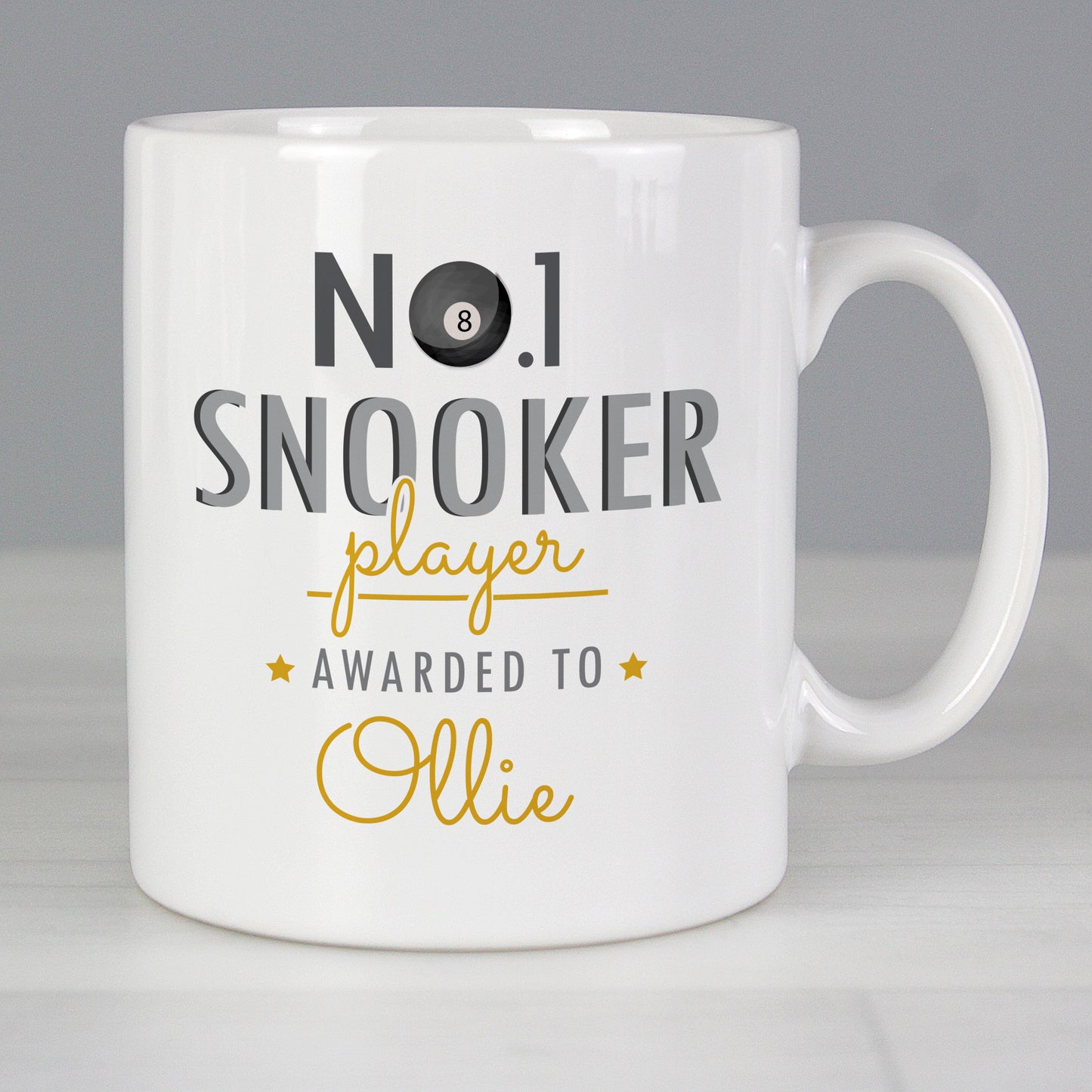 Personalised No.1 Snooker Player Mug - Personalise It!