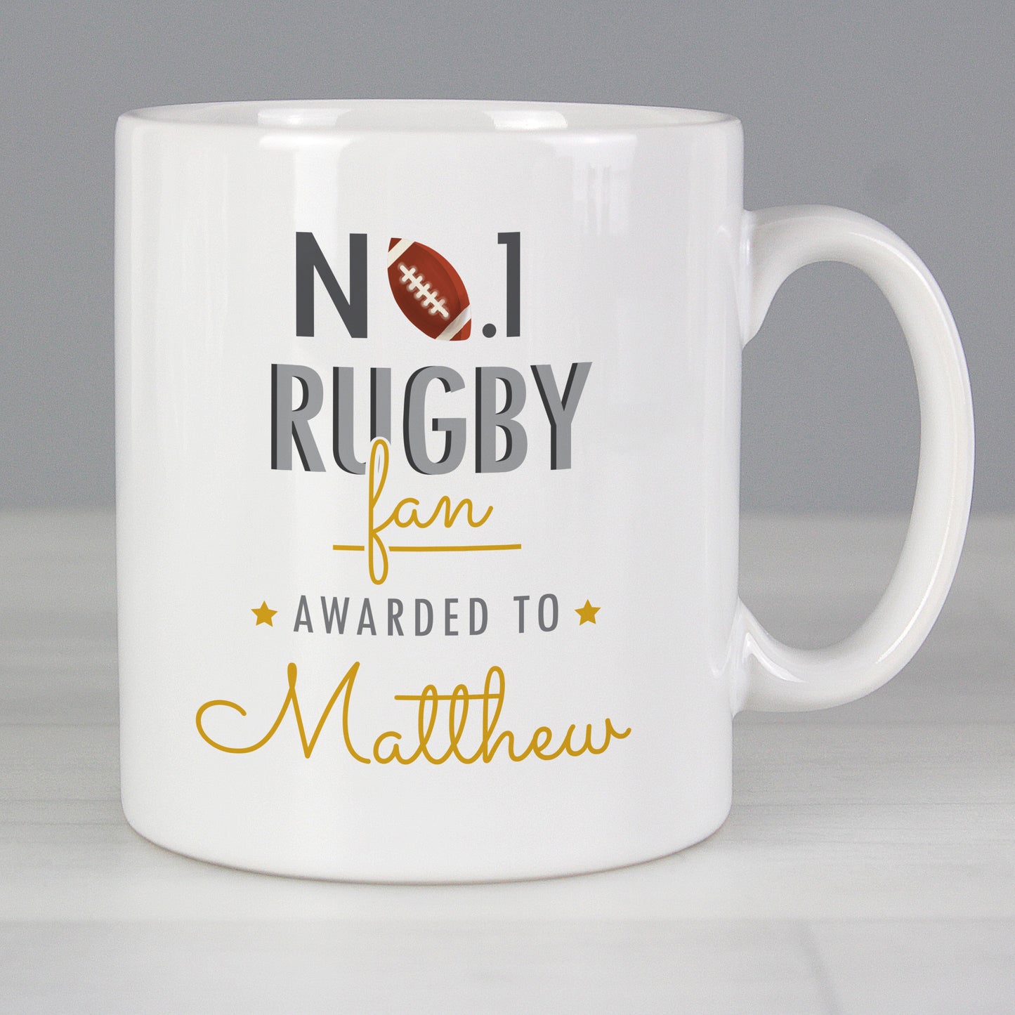 Personalised No.1 Rugby Fan Mug - Personalise It!