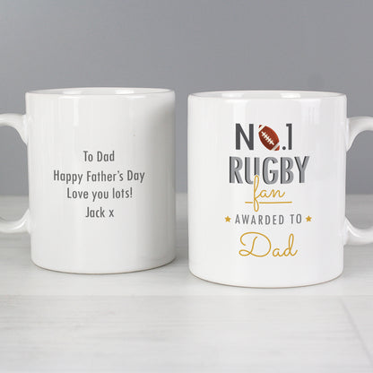 Personalised No.1 Rugby Fan Mug - Personalise It!
