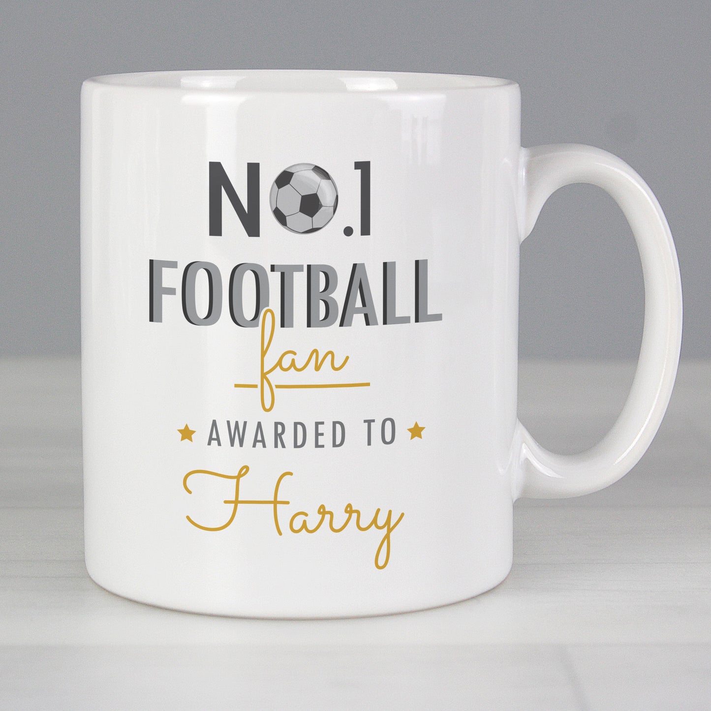 Personalised No.1 Football Fan Mug - Personalise It!
