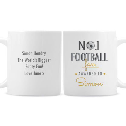 Personalised No.1 Football Fan Mug - Personalise It!