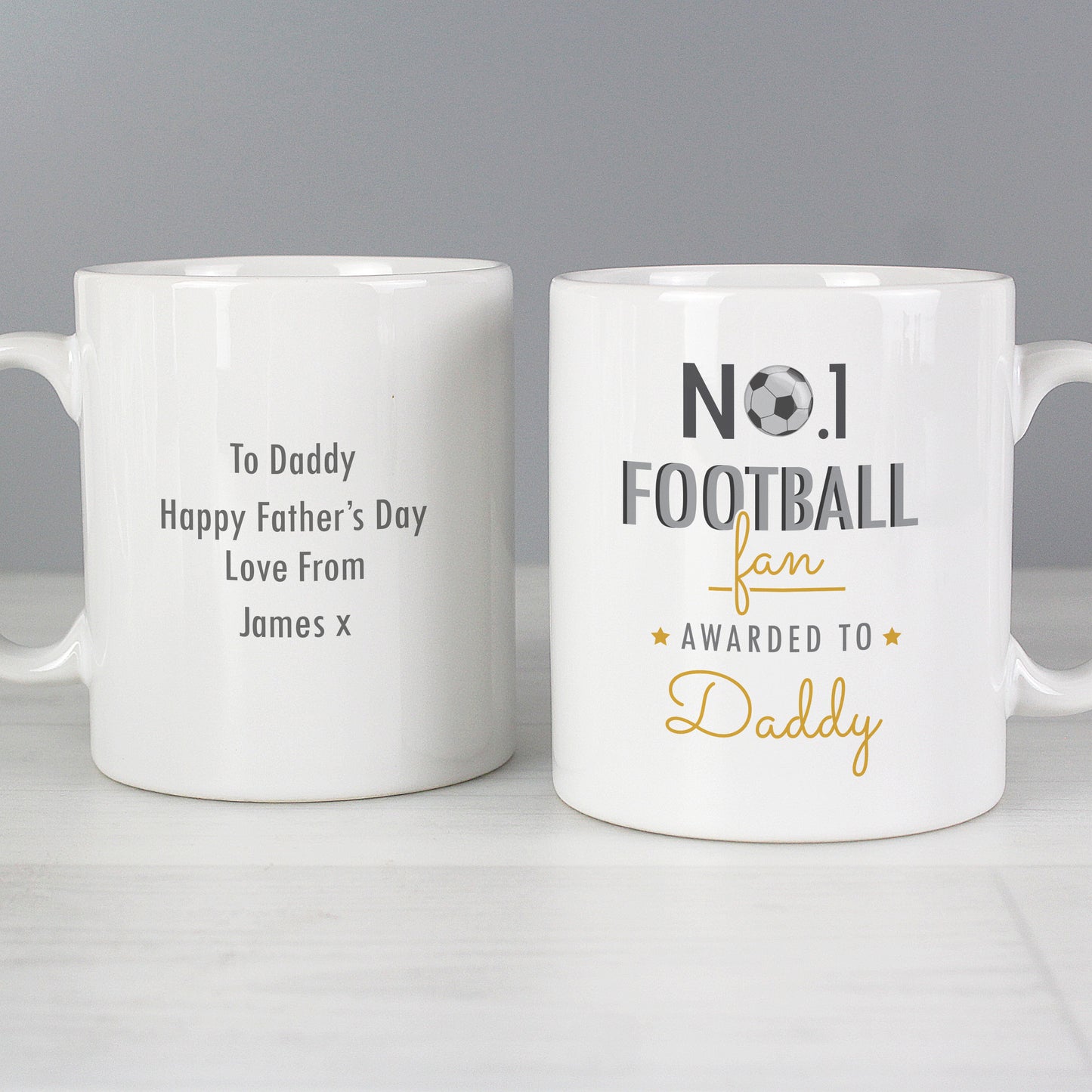 Personalised No.1 Football Fan Mug - Personalise It!