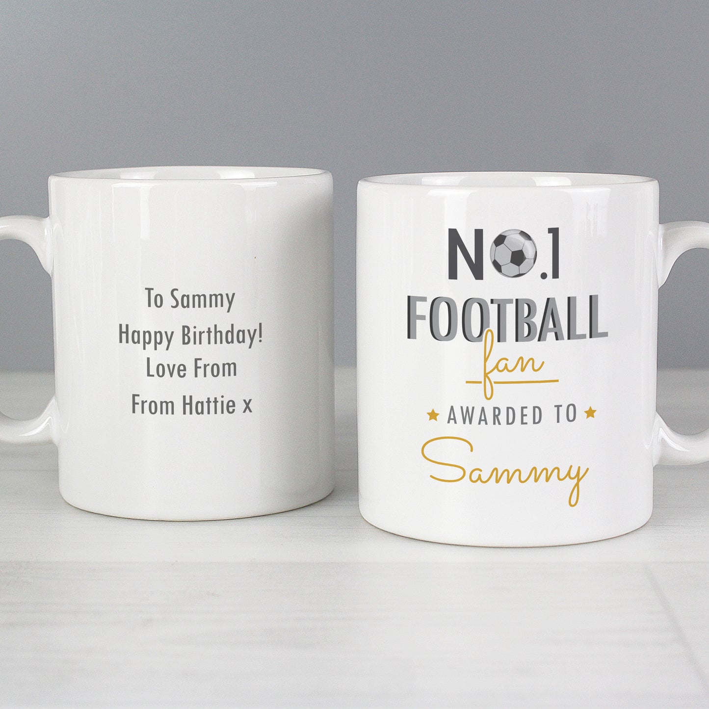 Personalised No.1 Football Fan Mug - Personalise It!