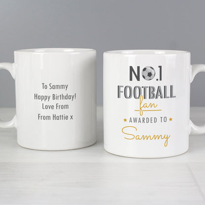 Personalised No.1 Football Fan Mug - Personalise It!