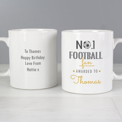 Personalised No.1 Football Fan Mug - Personalise It!
