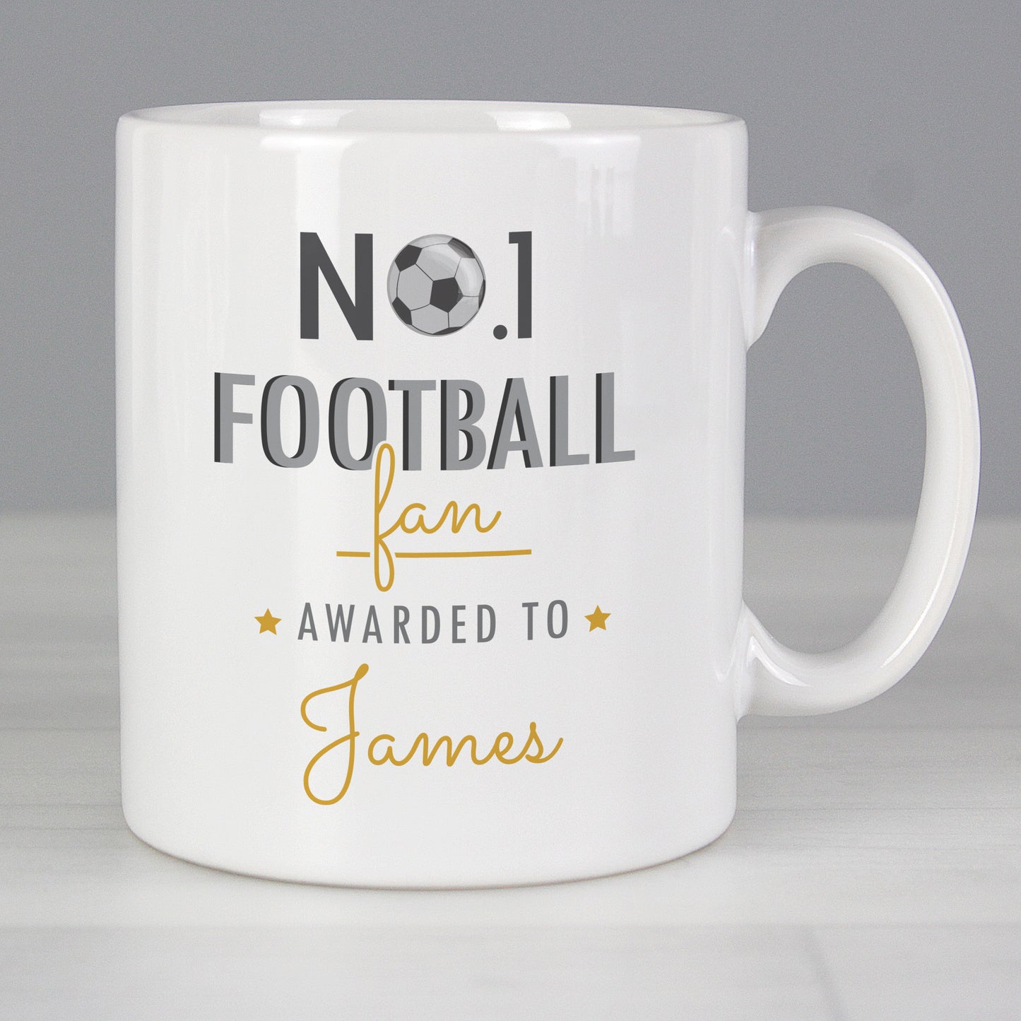 Personalised No.1 Football Fan Mug - Personalise It!