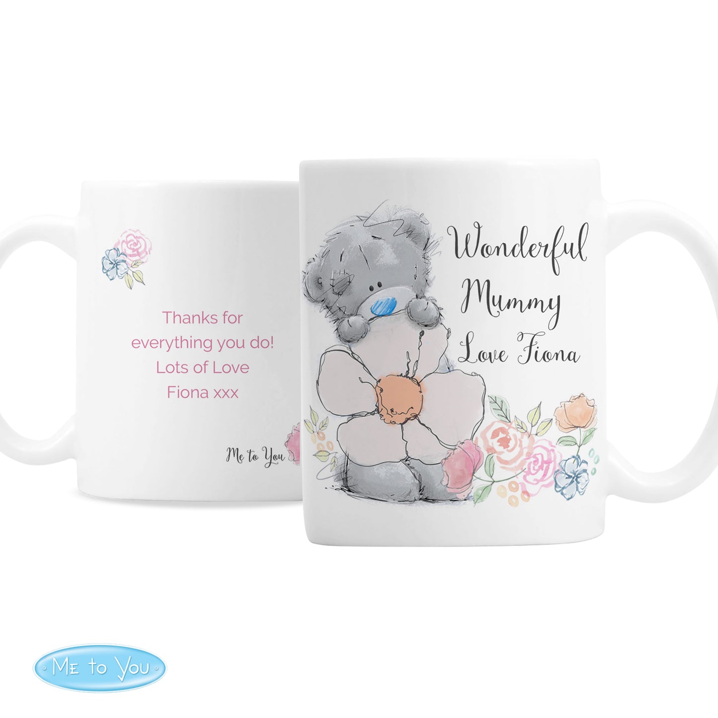 Personalised Me to You Floral Mug - Personalise It!