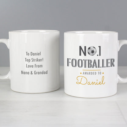 Personalised No.1 Footballer Mug - Personalise It!