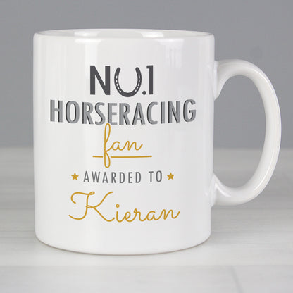 Personalised No.1 Horseracing Fan Mug - Personalise It!