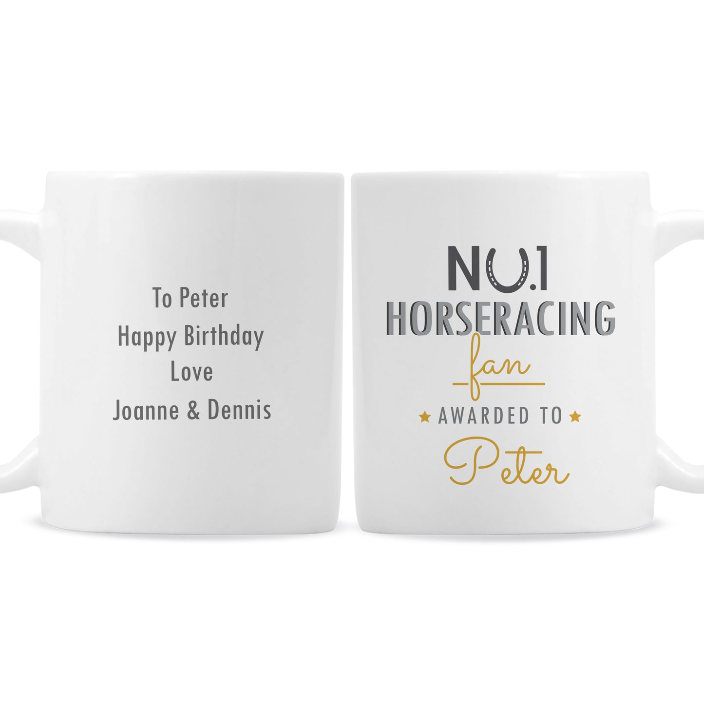 Personalised No.1 Horseracing Fan Mug - Personalise It!