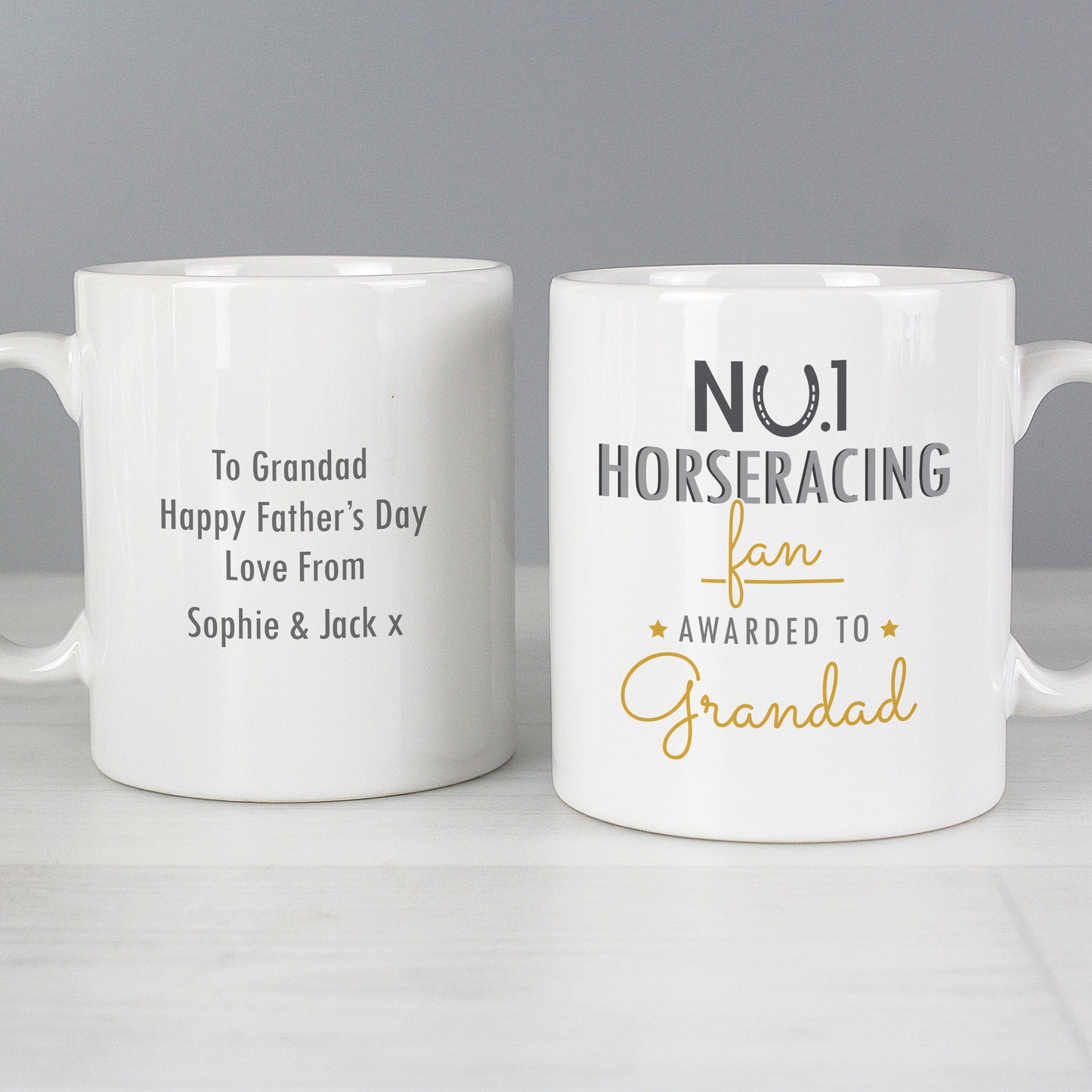 Personalised No.1 Horseracing Fan Mug - Personalise It!