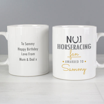 Personalised No.1 Horseracing Fan Mug - Personalise It!