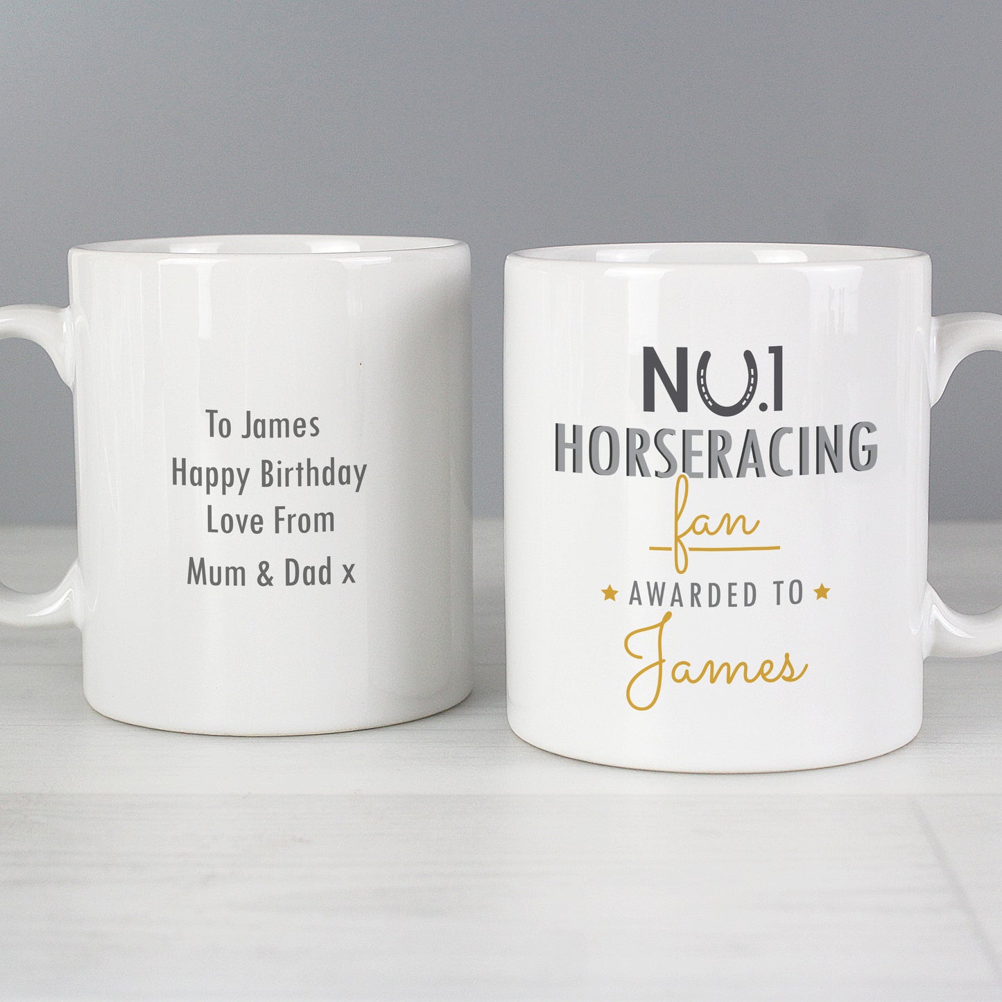 Personalised No.1 Horseracing Fan Mug - Personalise It!