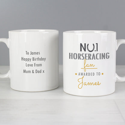 Personalised No.1 Horseracing Fan Mug - Personalise It!