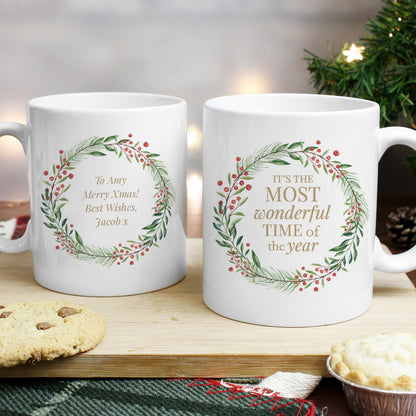Personalised 'Wonderful Time of The Year' Christmas Mug - Personalise It!