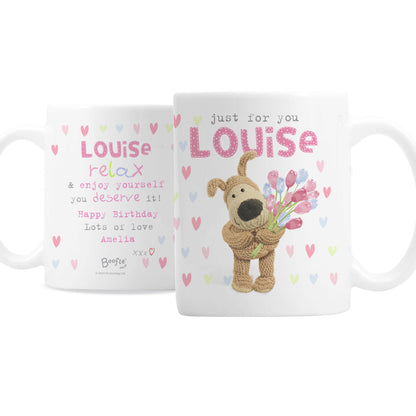 Personalised Boofle Birthday Flowers Mug - Personalise It!