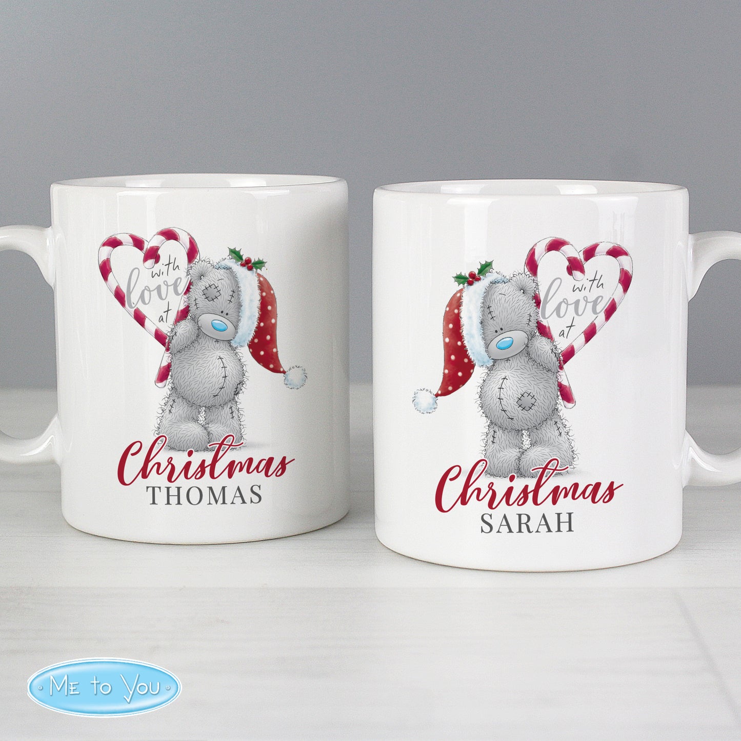 Personalised Me To You 'With Love At Christmas' Couples Mug Set - Personalise It!