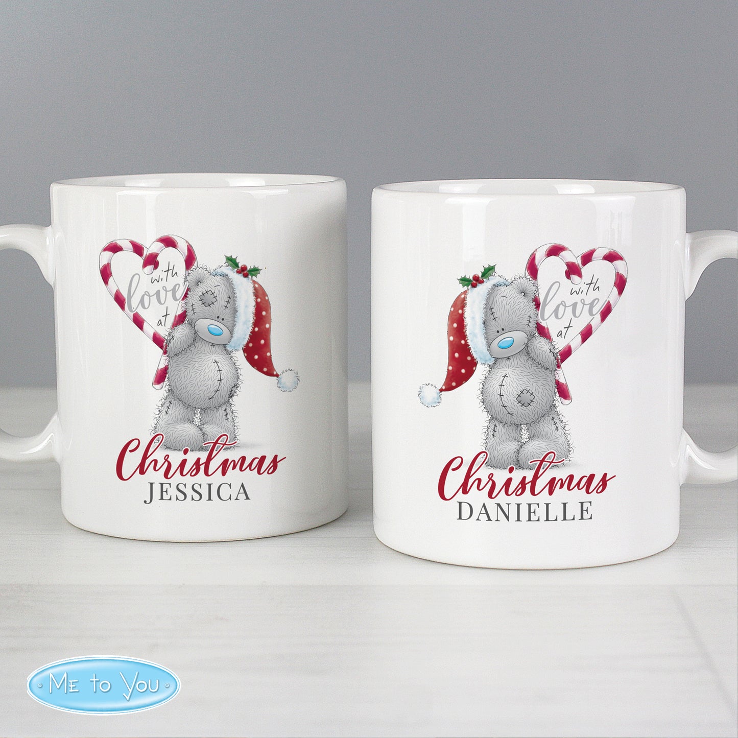 Personalised Me To You 'With Love At Christmas' Couples Mug Set - Personalise It!