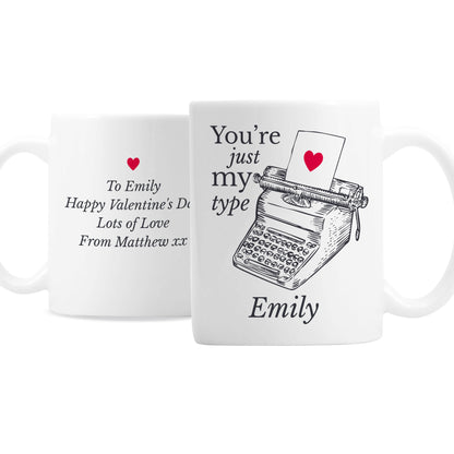 Personalised Just My Type Valentines Mug - Personalise It!