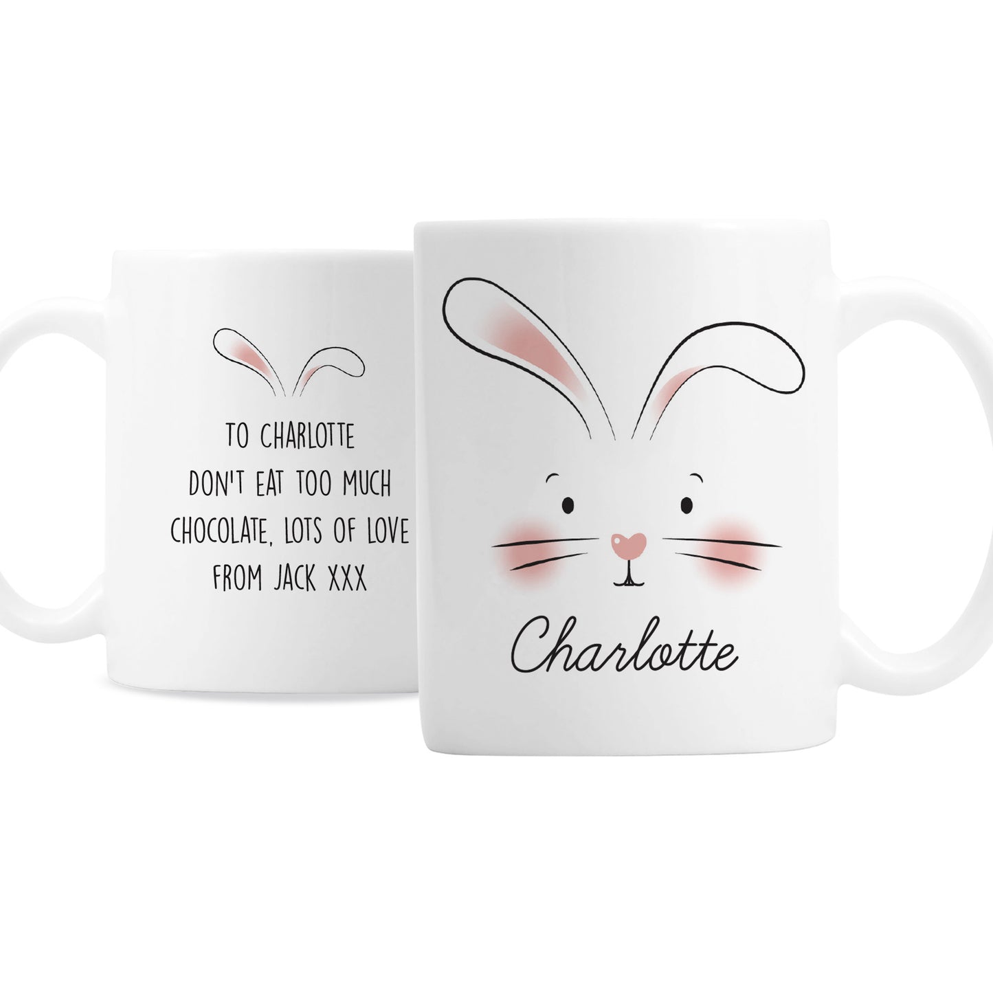 Personalised Bunny Features Mug - Personalise It!