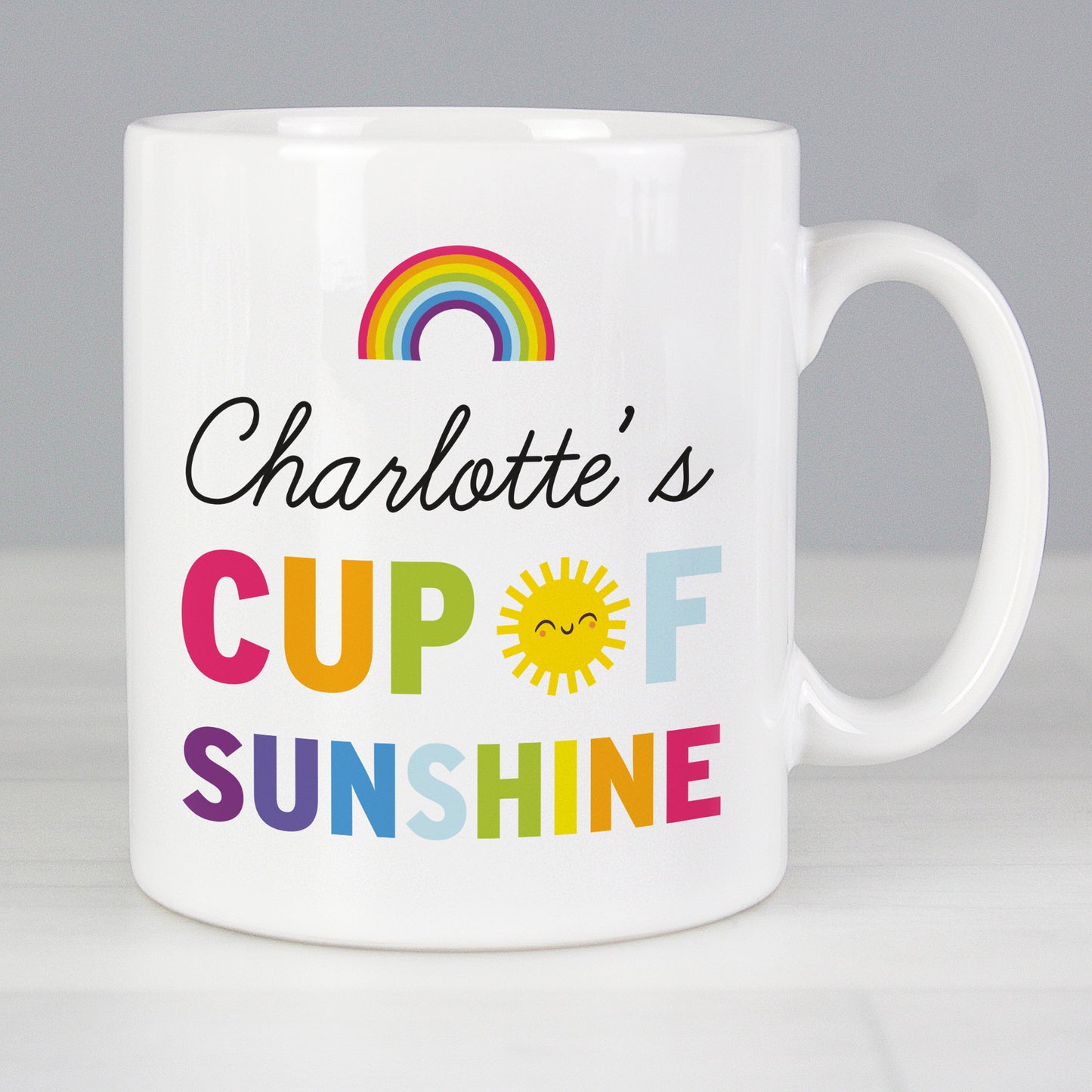 Personalised Rainbow Cup of Sunshine Mug - Personalise It!