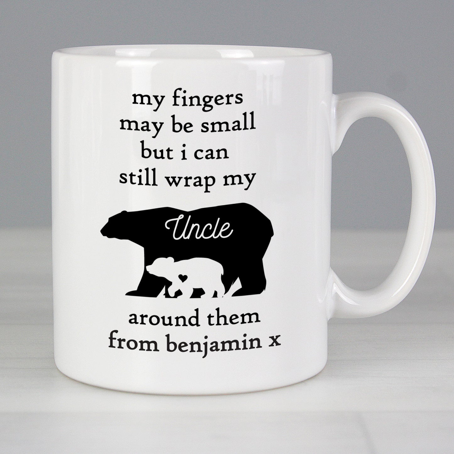Personalised My Fingers May Be Small Bears Mug - Personalise It!