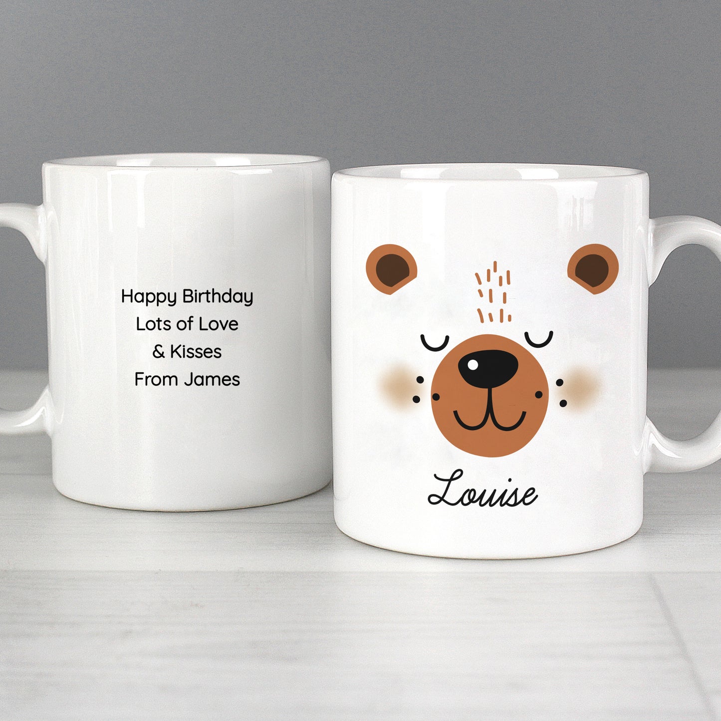 Personalised Cute Bear Face Mug - Personalise It!