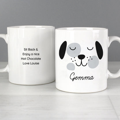 Personalised Cute Dog Face Mug - Personalise It!