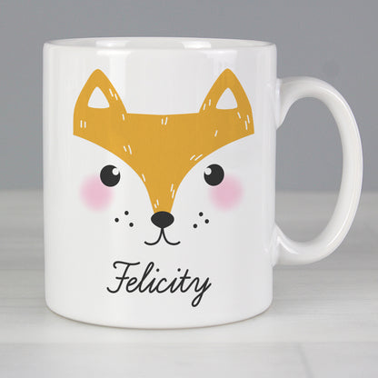 Personalised Cute Fox Face Mug - Personalise It!