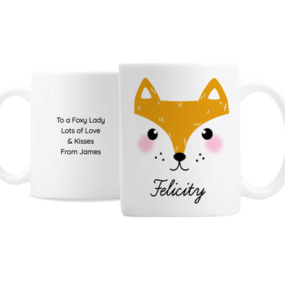 Personalised Cute Fox Face Mug - Personalise It!