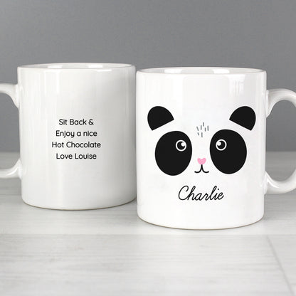 Personalised Cute Panda Face Mug - Personalise It!