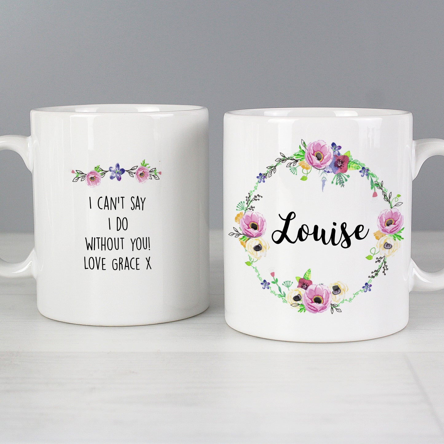 Personalised Floral Mug - Personalise It!