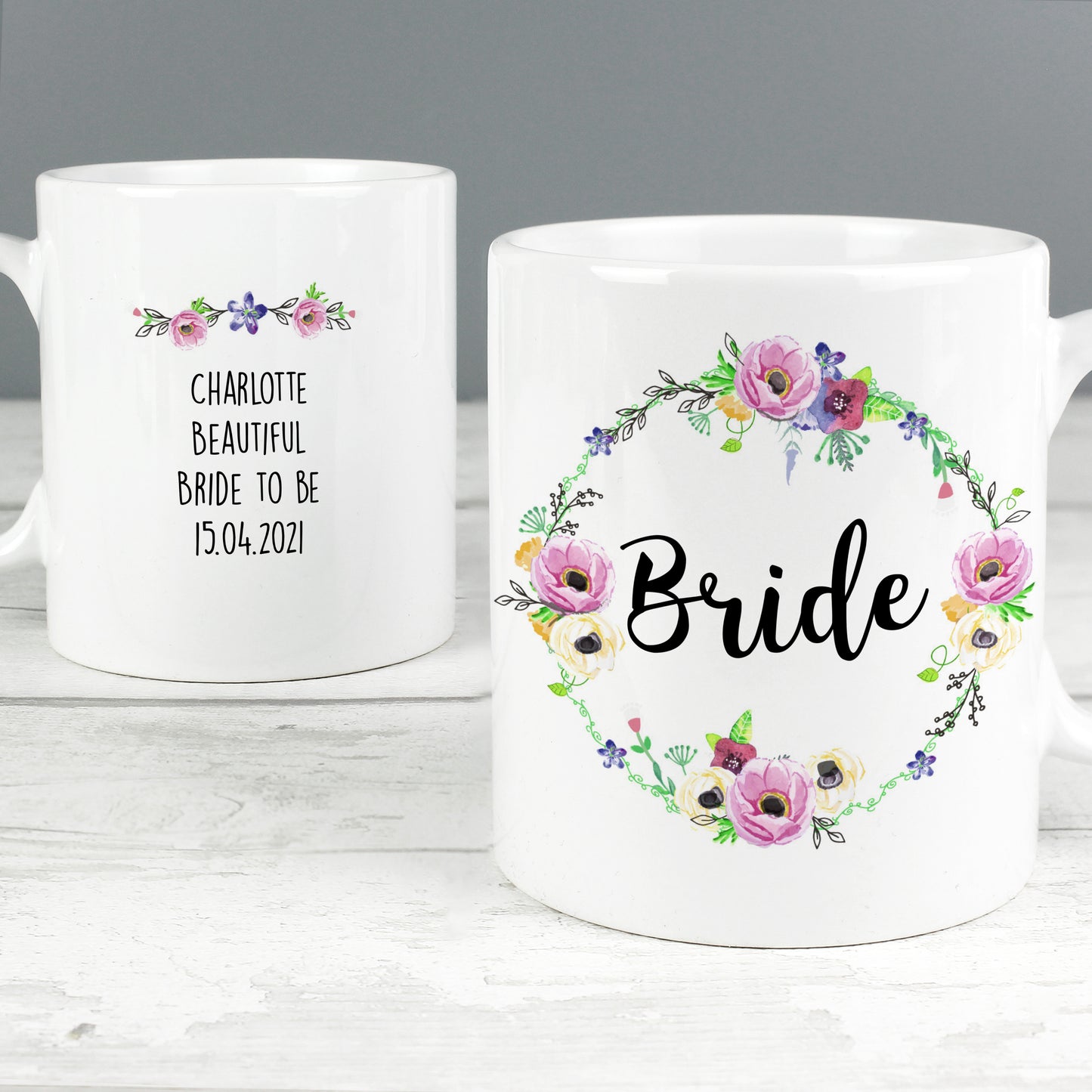 Personalised Floral Mug - Personalise It!