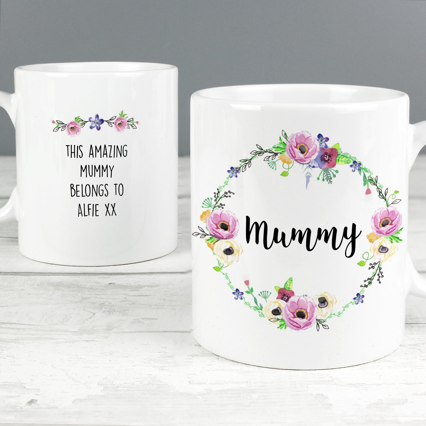 Personalised Floral Mug - Personalise It!