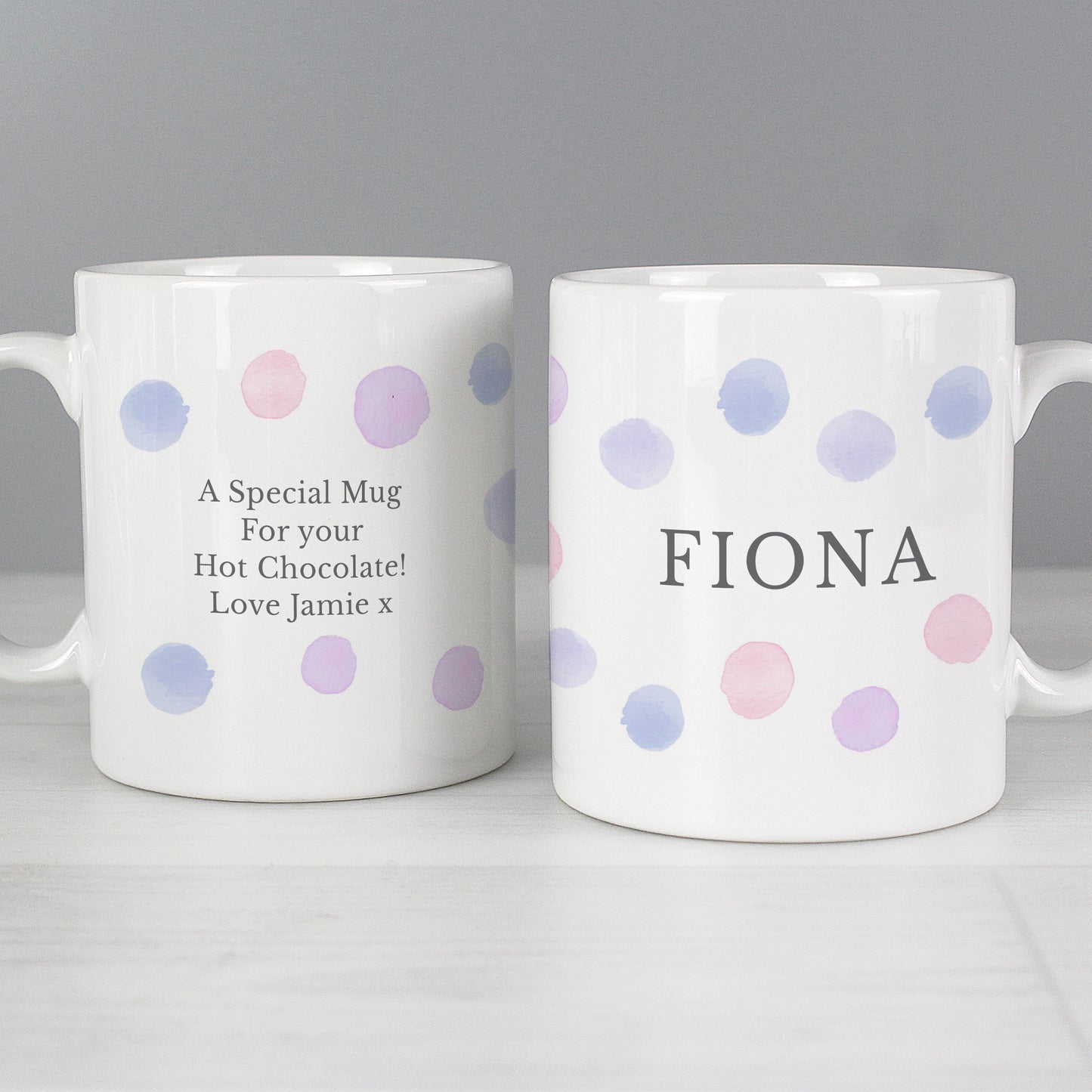 Personalised Pink Spot Mug - Personalise It!