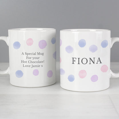 Personalised Pink Spot Mug - Personalise It!