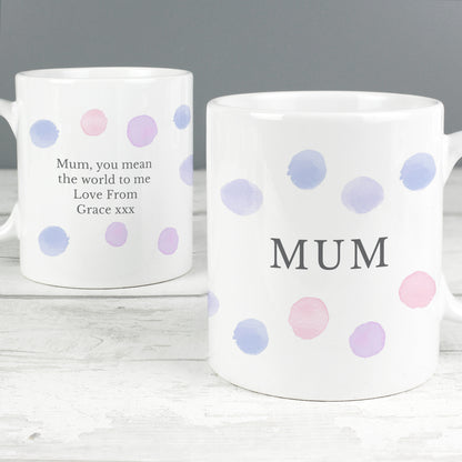 Personalised Pink Spot Mug - Personalise It!
