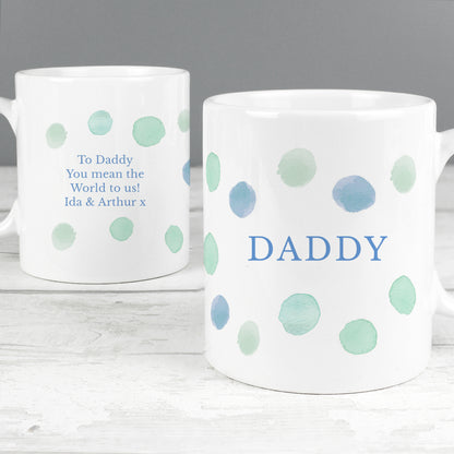 Personalised Blue Spot Mug - Personalise It!