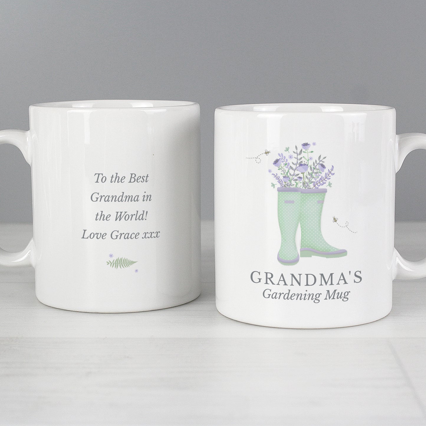 Personalised Floral Wellies Mug - Personalise It!