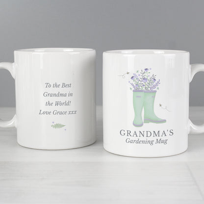 Personalised Floral Wellies Mug - Personalise It!