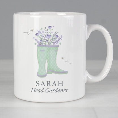 Personalised Floral Wellies Mug - Personalise It!