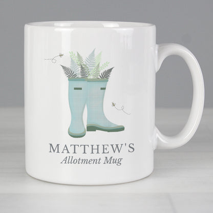 Personalised Blue Wellies Mug - Personalise It!
