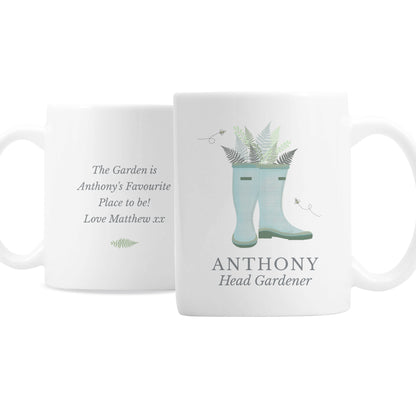 Personalised Blue Wellies Mug - Personalise It!
