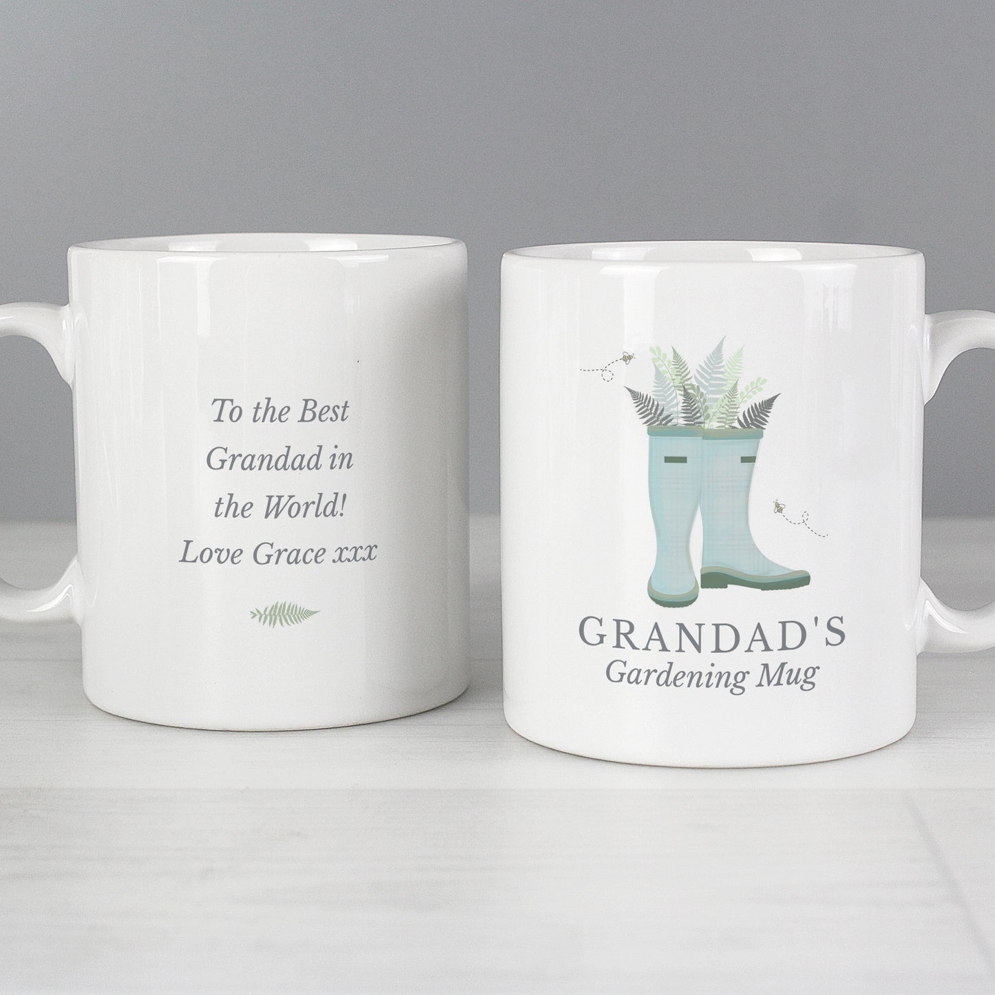 Personalised Blue Wellies Mug - Personalise It!